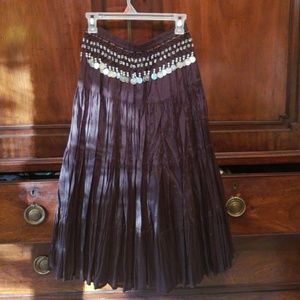 Brown Rock & Rose gypsy skirt